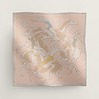 Choreographie Equestre scarf 70 - Beige | Hermès Netherlands